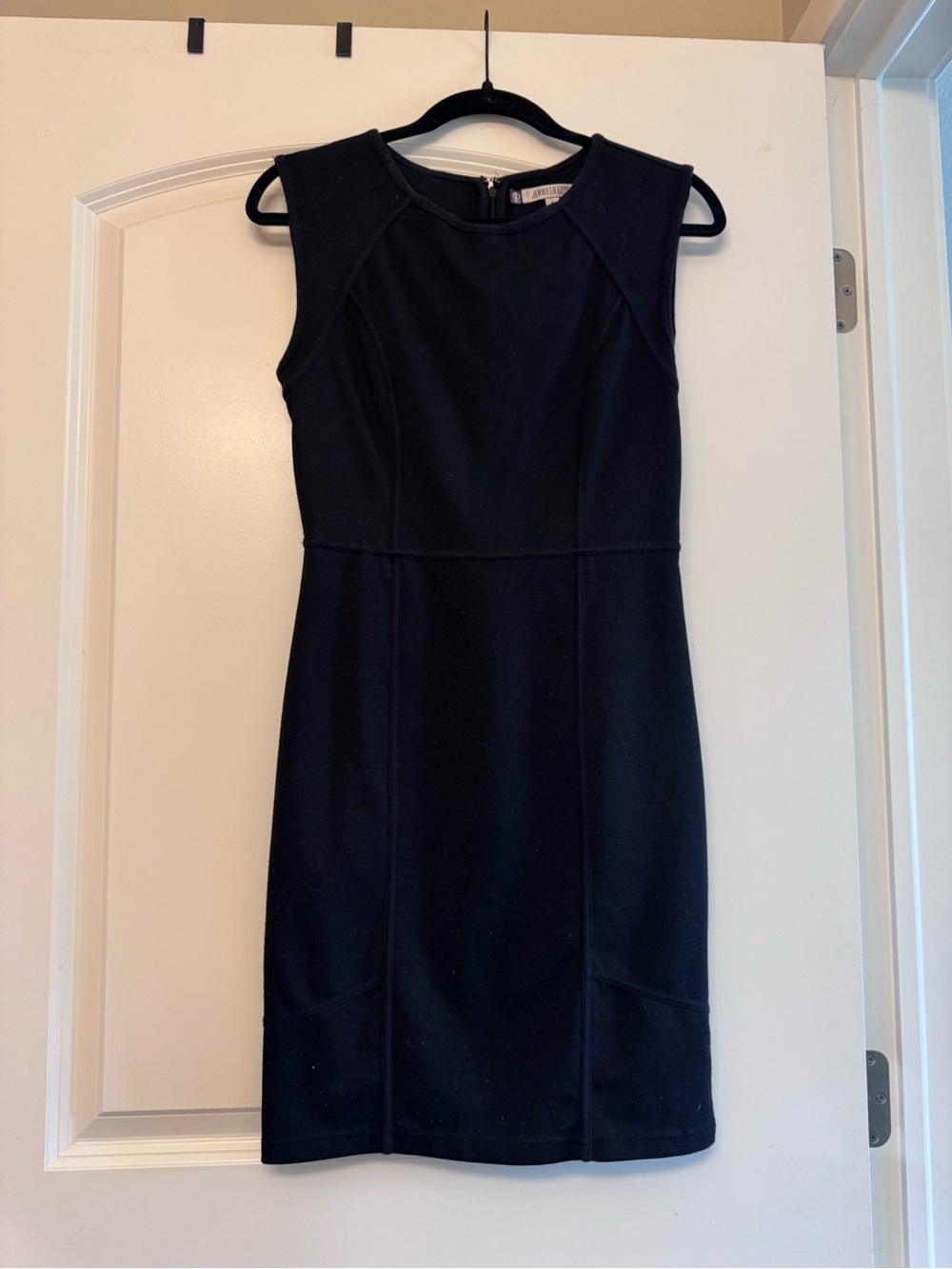 Jennifer Lopez Black Sleeveless Mini Sheath Dress